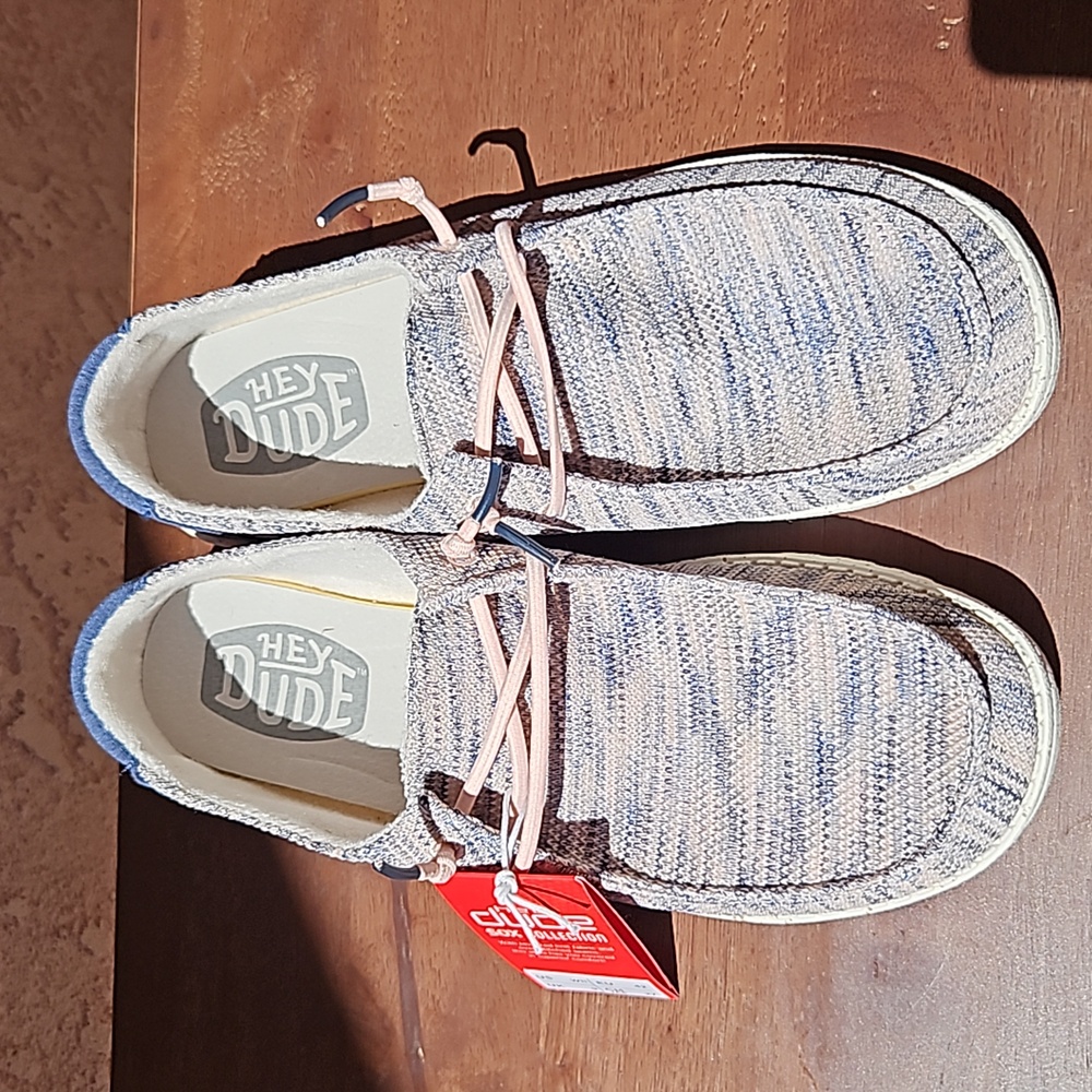 Hey Dude Wendy Sox Lightweight Slip-On Sneakers Shoes In Light Pink Size 11 - Picture 7 of 13
